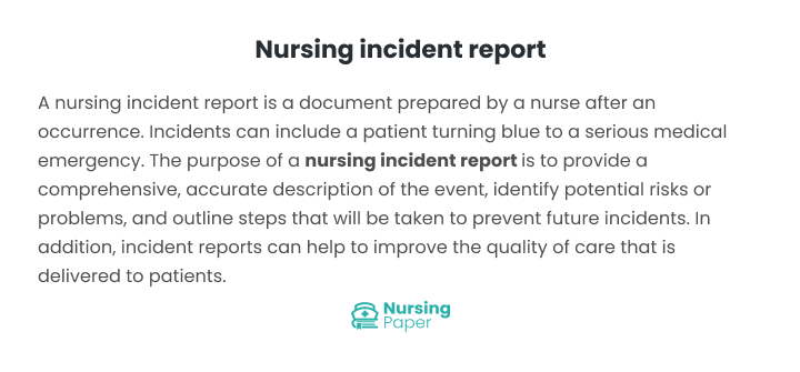 incident report nursing incident report nursing