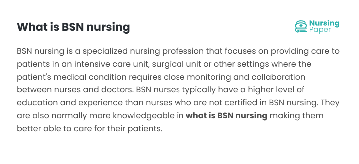 what is a bsn in nursing what is a bsn in nursing