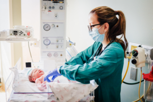 neonatal nurse at work