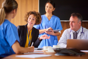 Nurse interviewed by management