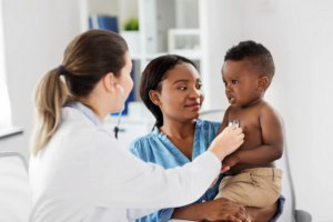 Labor and Delivery Nurse with a patient of color